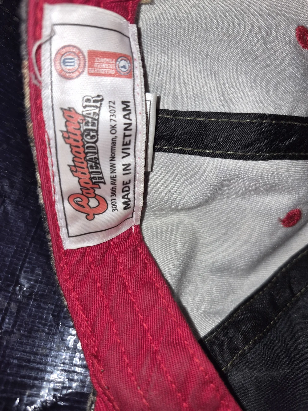 Red 'Wisconsin' Camo Baseball Cap - Unbranded